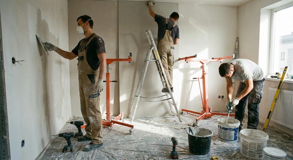 ekipa w trakcie prac